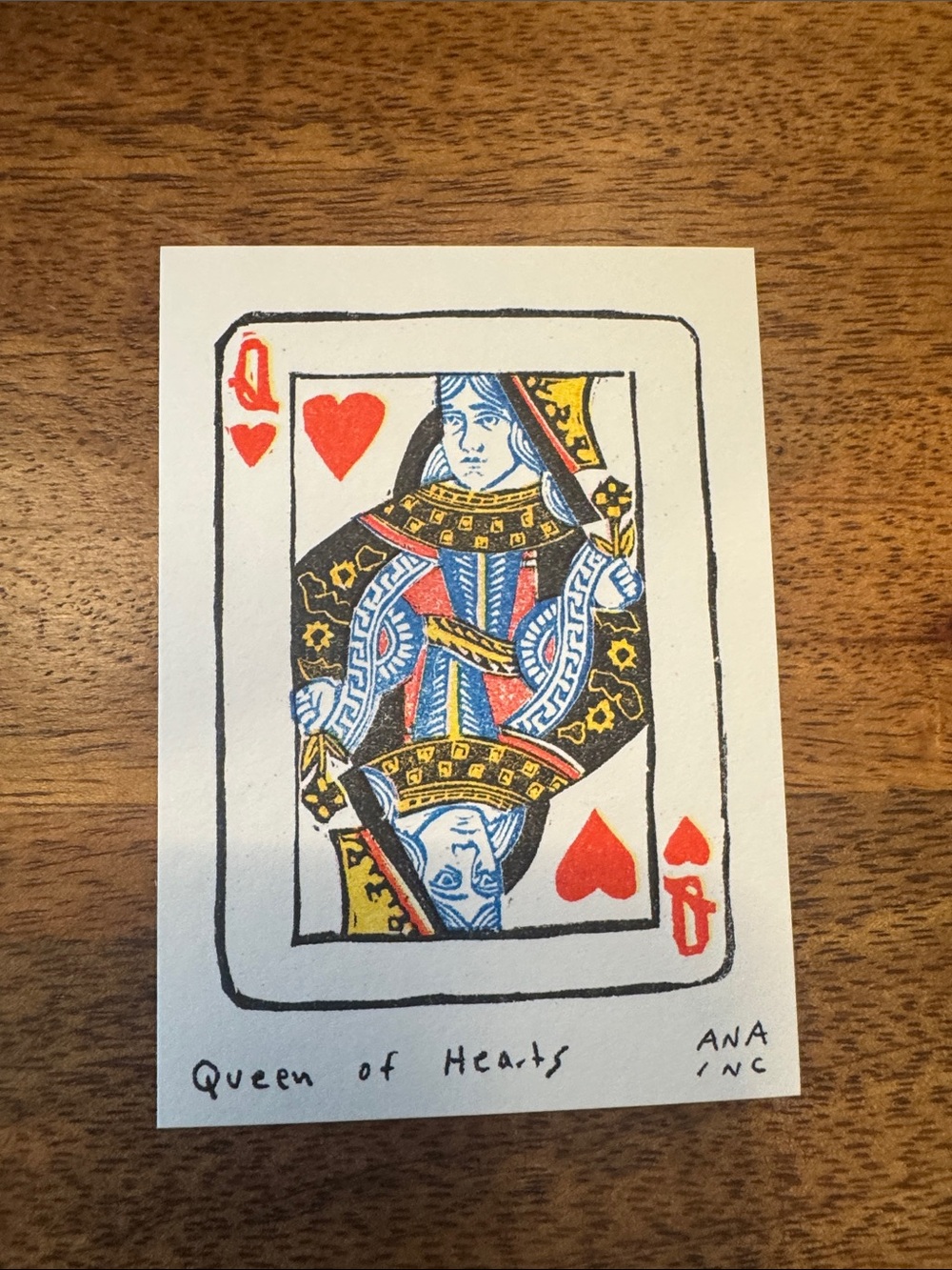 Inciardi - Queen of Hearts -  Mini Print - Red
